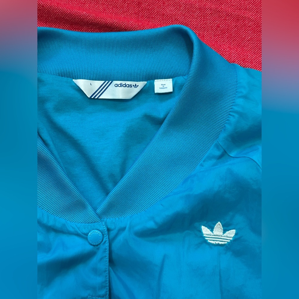 Adidas Blue Button-Up Jacket